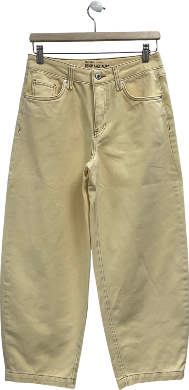 River Island Yellow Denim Barrel Jeans UK 6