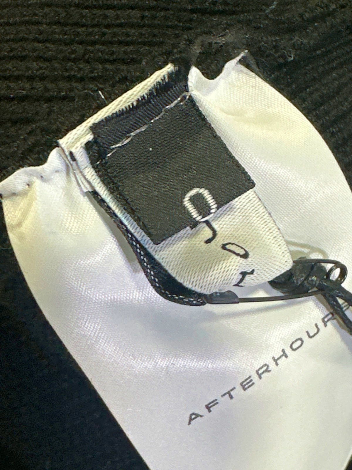 Afterhours Black Ribbed Bralette UK XS