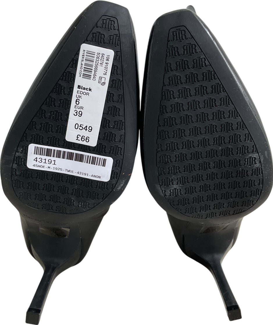 River Island Black Over The Knee Boots UK 6 EU 39 👠