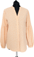 SECOND FEMALE Orange Ditsy Floral Balloon Sleeve Blouse UK S