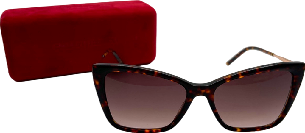 Carolina Herrera Tortoiseshell Cat Eye Sunglasses HER0180/S in Case