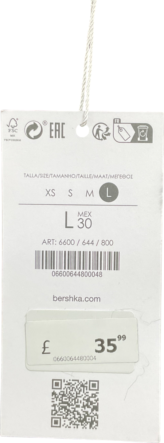 Bershka Black Faux Fur Hooded Jacket UK L