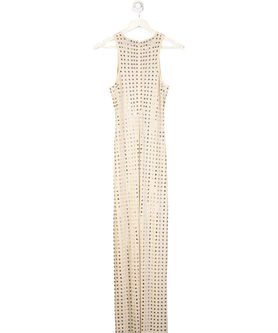 NBD Nude Embellished Maxi Dress UK S