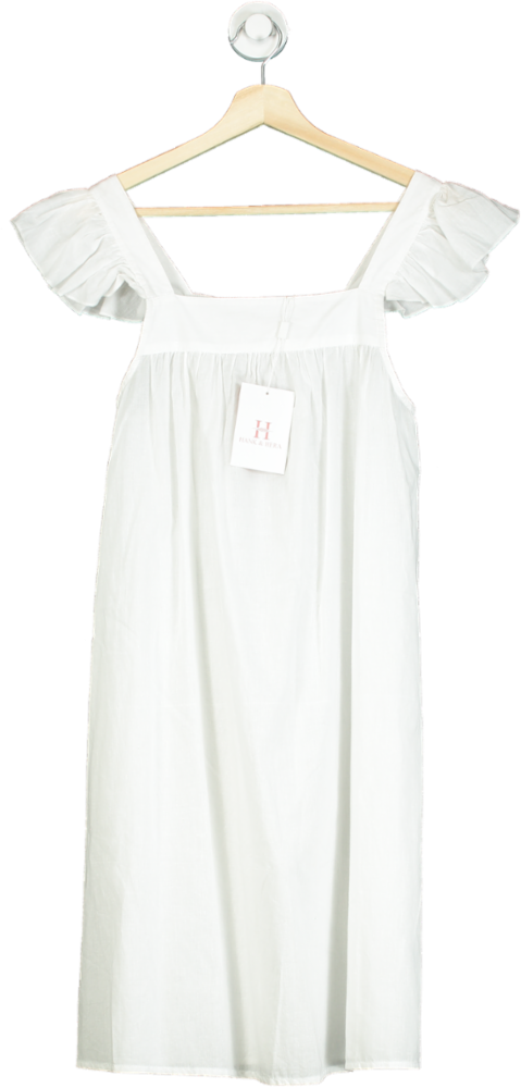 Hank & Hera White 100% Cotton Dress UK XS