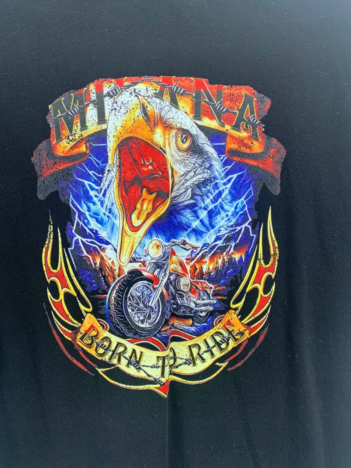 Milana Studios Black Born To Ride T-Shirt UK XL