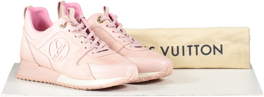 Louis Vuitton Pink Suede Run Away Trainers UK 3.5 EU 36.5 👠