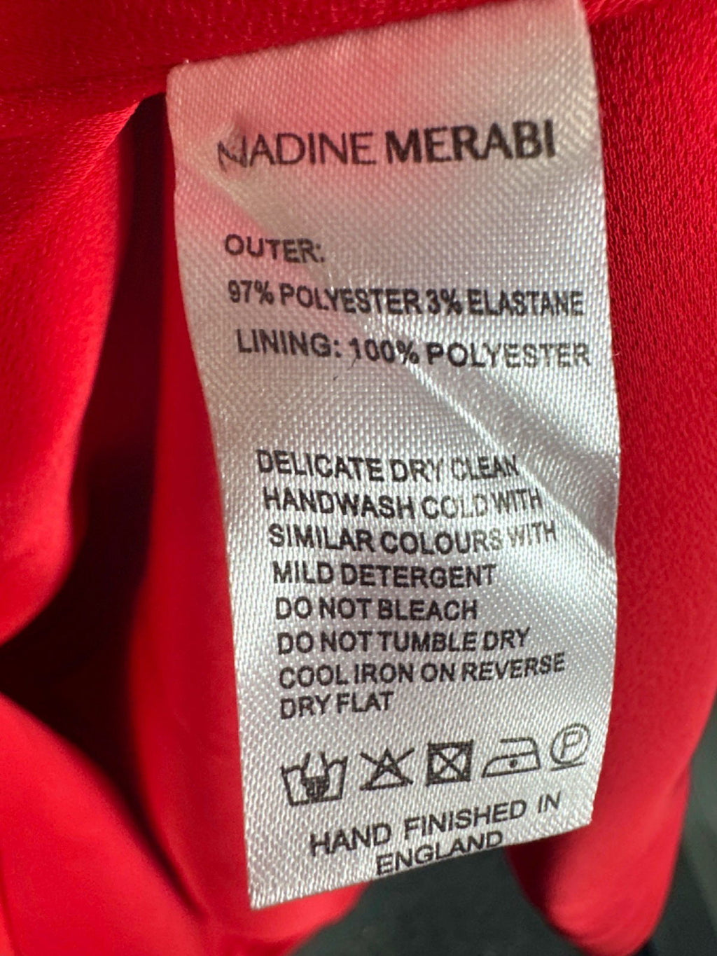 Nadine Merabi Red Flower Ruffle Sleeveless Midi Dress UK S