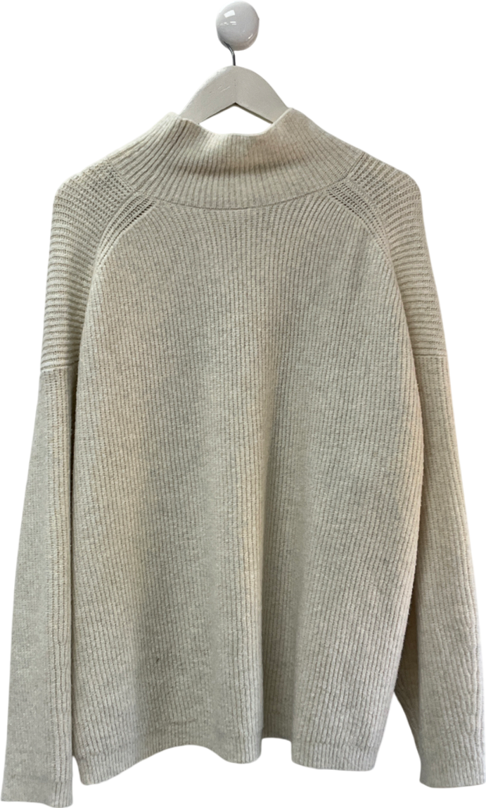 Uniqlo Cream Soufflé Yarn High Neck Jumper UK XXL