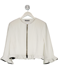Michaela Louisa White Ruffle Hem Bolero Jacket UK 14