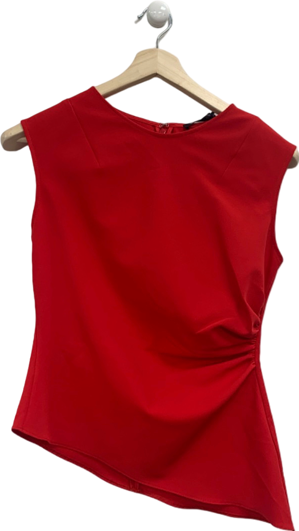 River Island Red Asymmetric Sleeveless Top UK 10