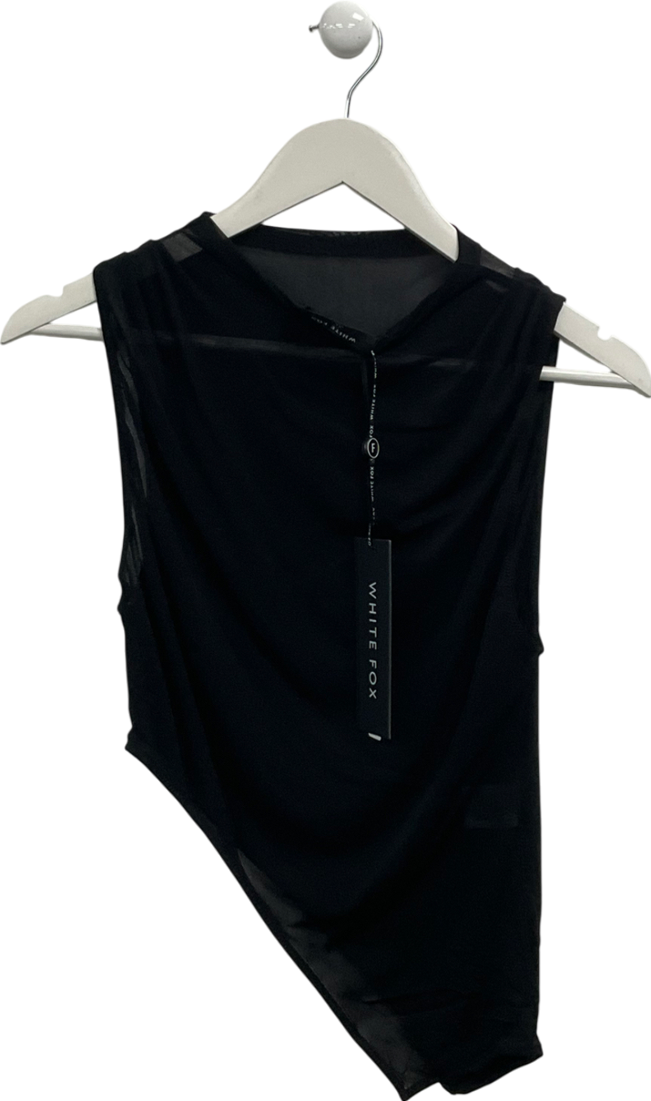 White Fox Black Let Me Talk Tank Top UK L