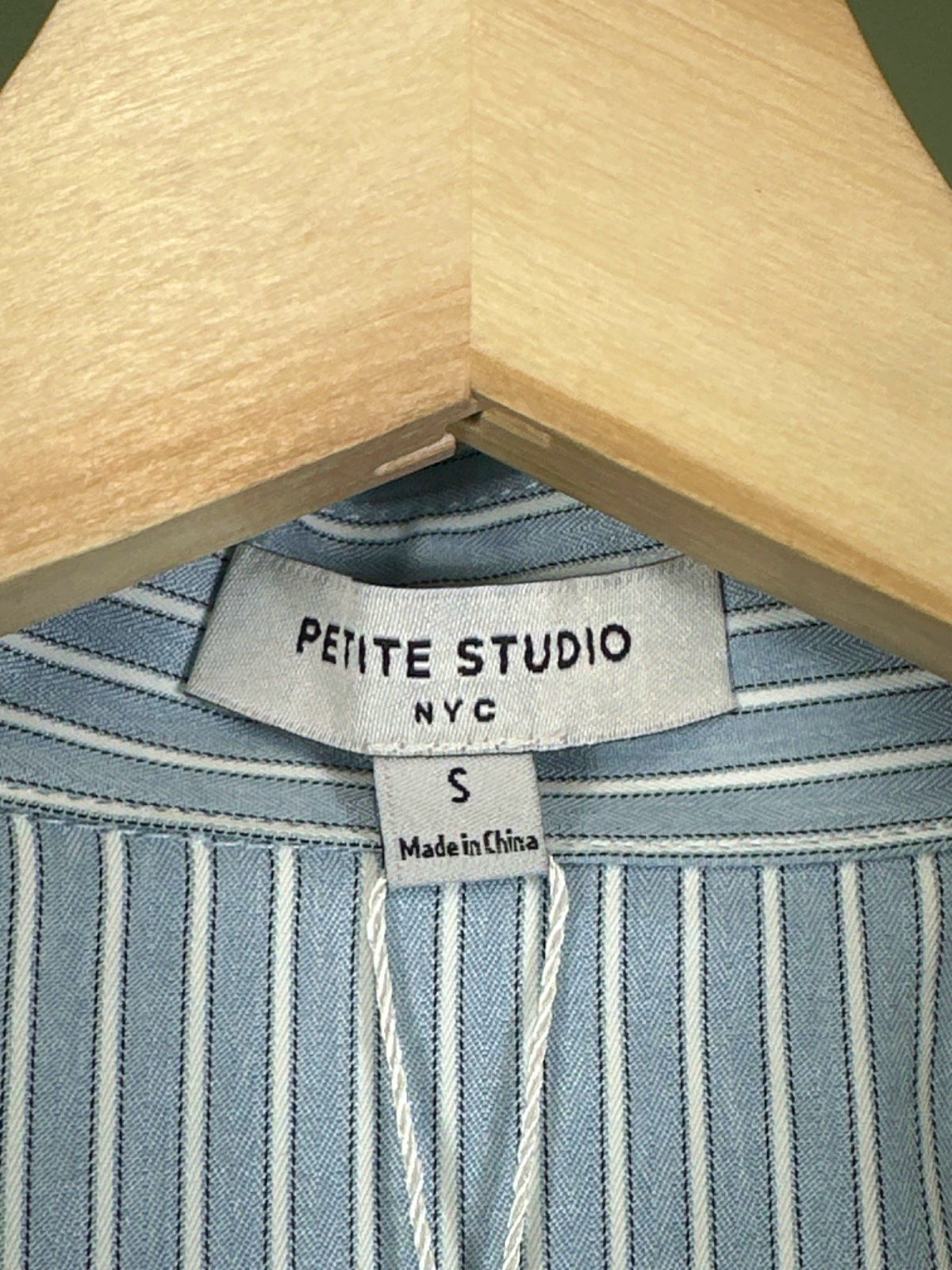 Petite Studio Light Blue Rowan Shirt - Stripes UK S