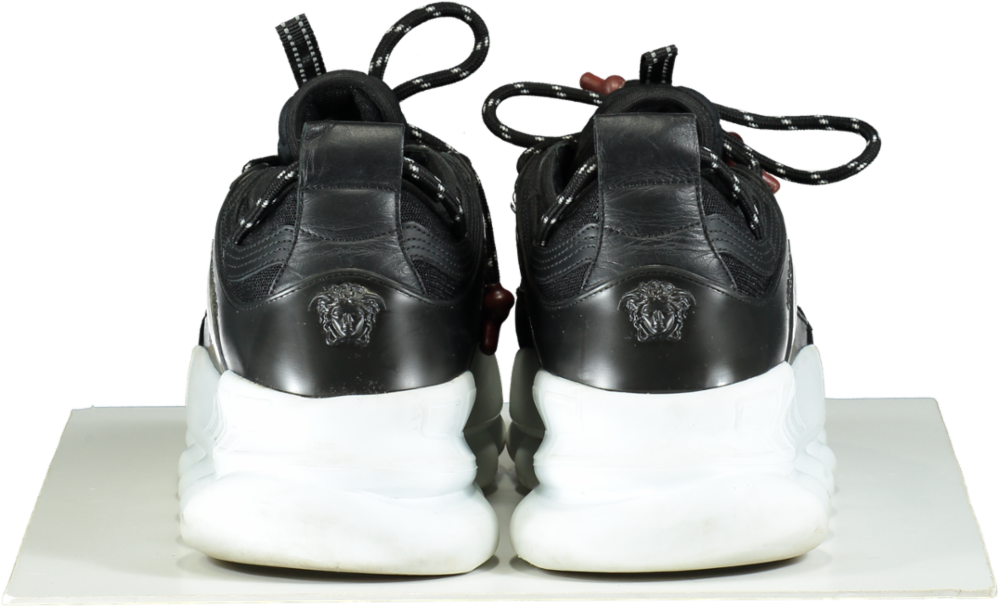 Versace Black Chain Reaction Trainers UK 9