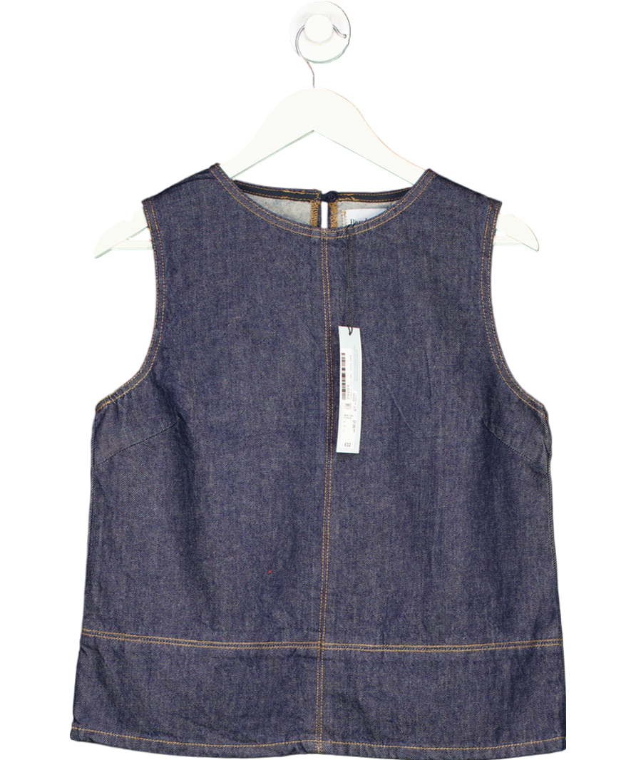 River Island Blue Denim Crew Neck Vest Top UK 10