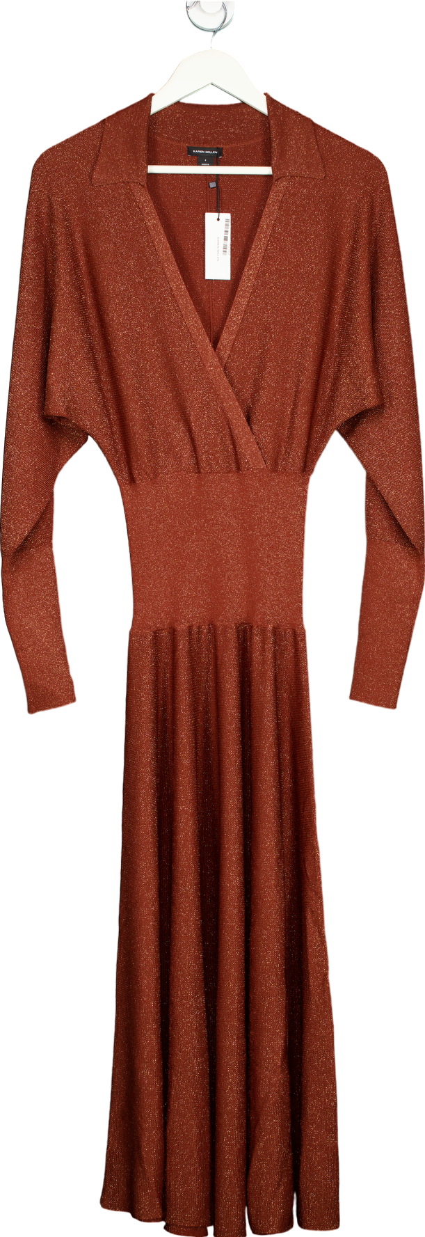 Karen Millen Toffee/Bronze Knitted Dress S