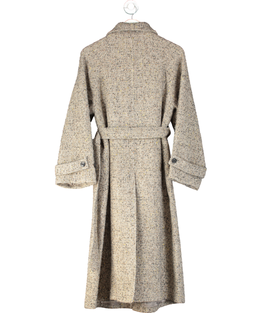 Fabrique Beige Joshua Lockwood Margot Wool Alpaca Blend Long Coat UK S