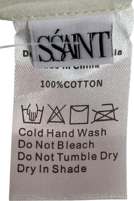 sśaint White 100% Cotton Holiday Sarong