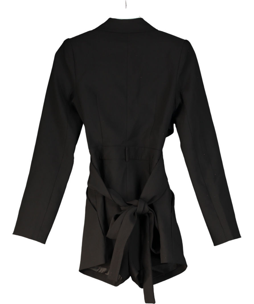 Club L Black Tailored Blazer Jumpsuit With Belt UK 8