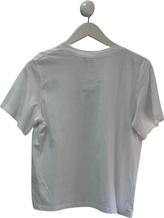 & Other Stories White Crewneck T-shirt UK 10