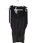 Dolce & Gabbana Black Tassel Detail Top UK 10