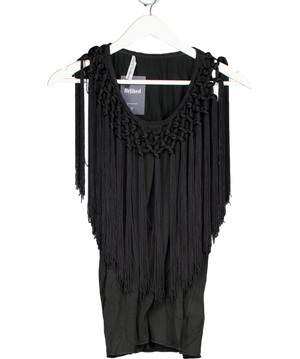 Dolce & Gabbana Black Tassel Detail Top UK 10