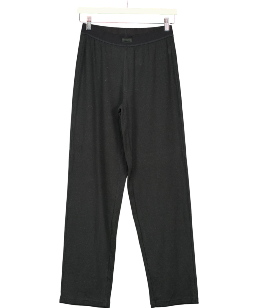 SKIMS Black Cotton Ribbed Pant UK XXS