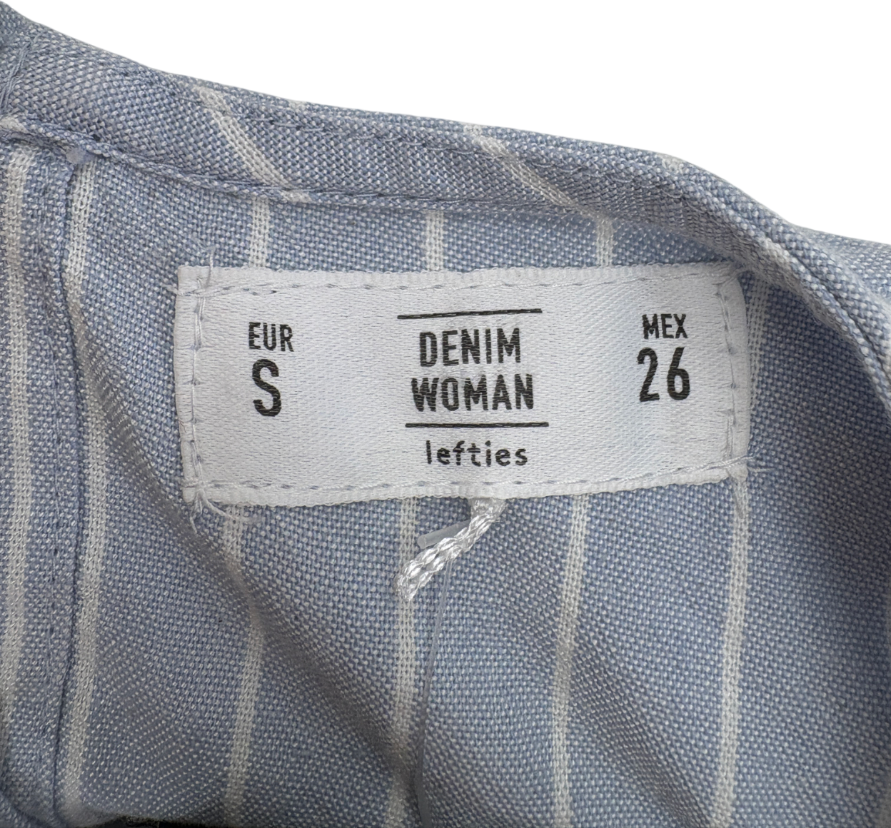 Lefties Blue Lightweight Denim Top And Wrap Skirt Co-ord UK S