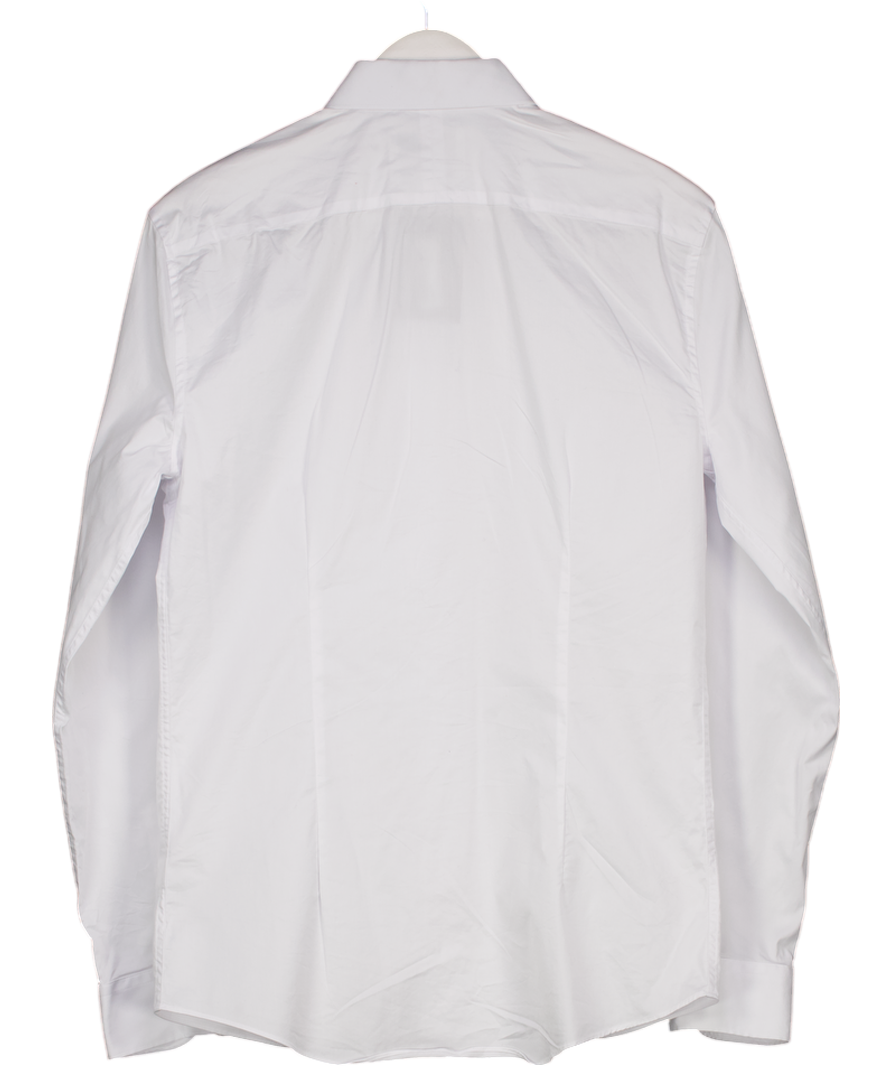 M&S White Cotton Blend Shirt UK S