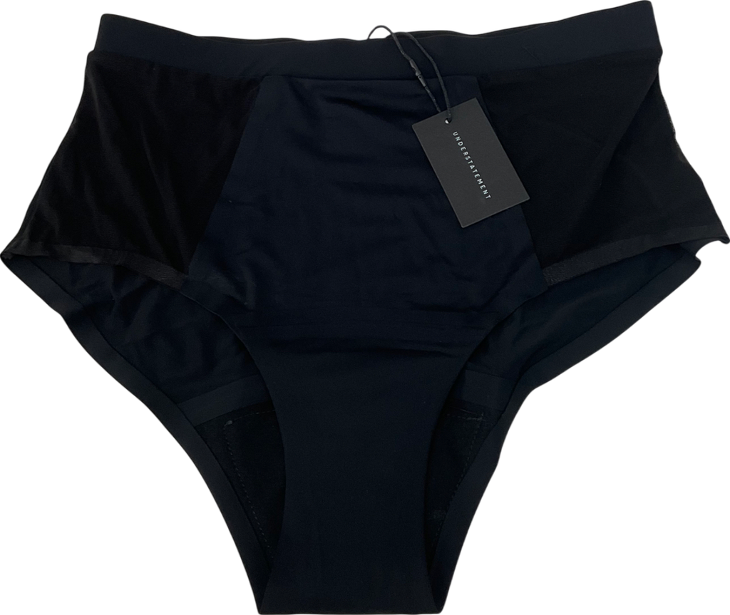 Understatement Black Micro Period High Waisted Briefs UK M