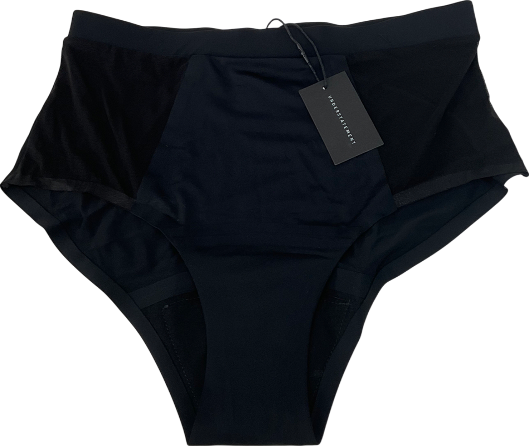 Understatement Black Micro Period High Waisted Briefs UK M