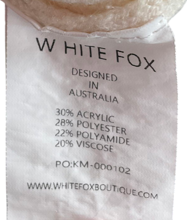 White Fox White Aligned With You Knit UK L/XL