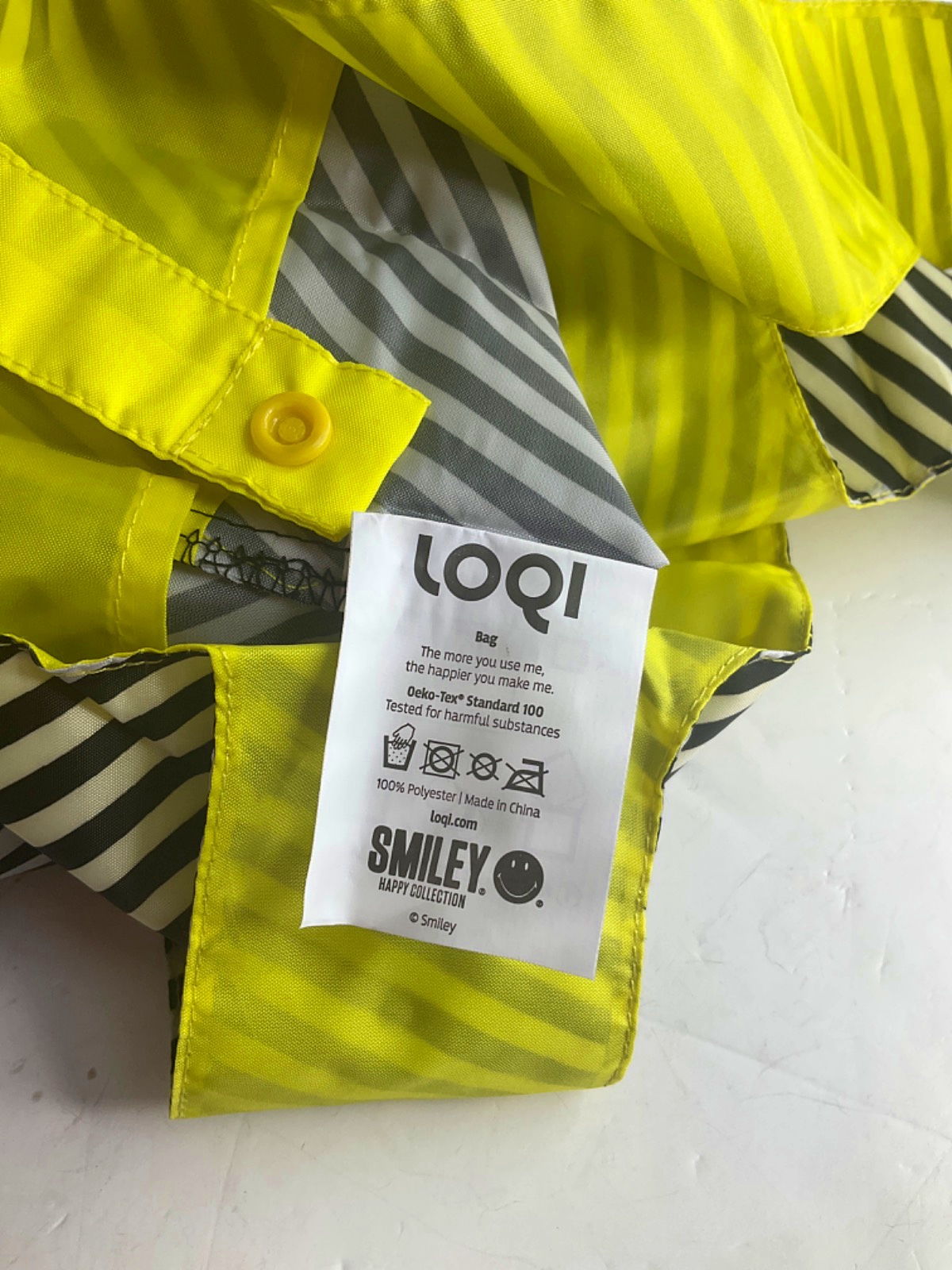 LOQI Yellow Smiley Tote Bag