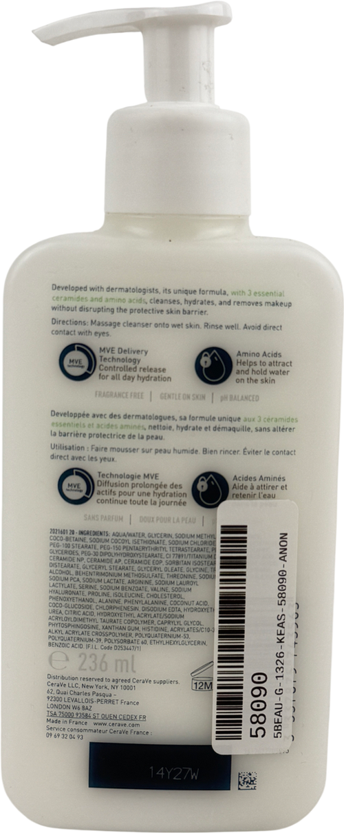 Cerave Hydrating Cream-to-foam Cleanser 236ml
