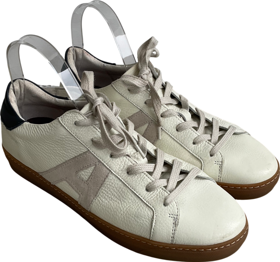 Air & Grace Cru Off White Ice And Navy Trainers UK 8 EU 41 👠