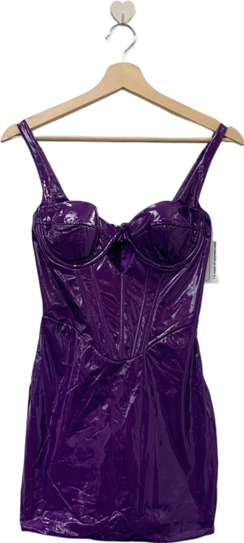 Oh Polly Purple Bodycon Dress UK 6