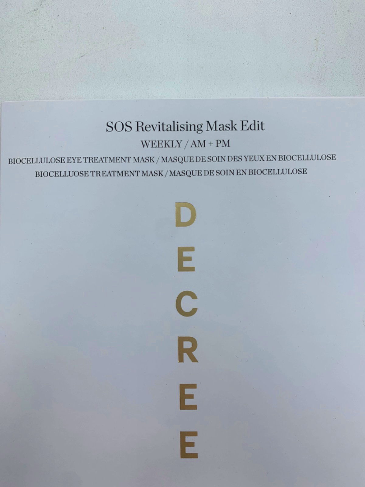 Decree SOS Revitalising Mask Edit 25 ml