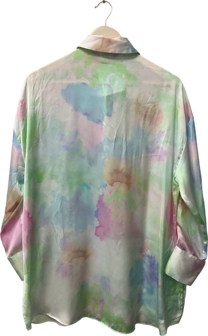 ZARA Multicolour Watercolour Print Shirt UK 8