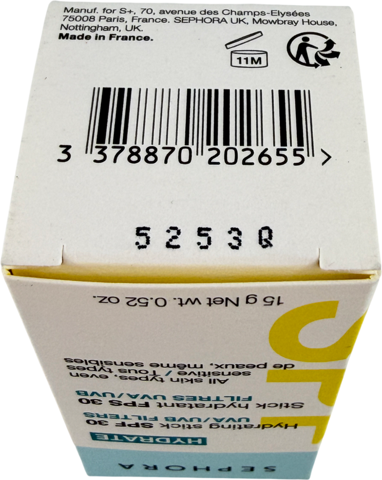 Sephora Hydrate Spf 30 Stick 15g