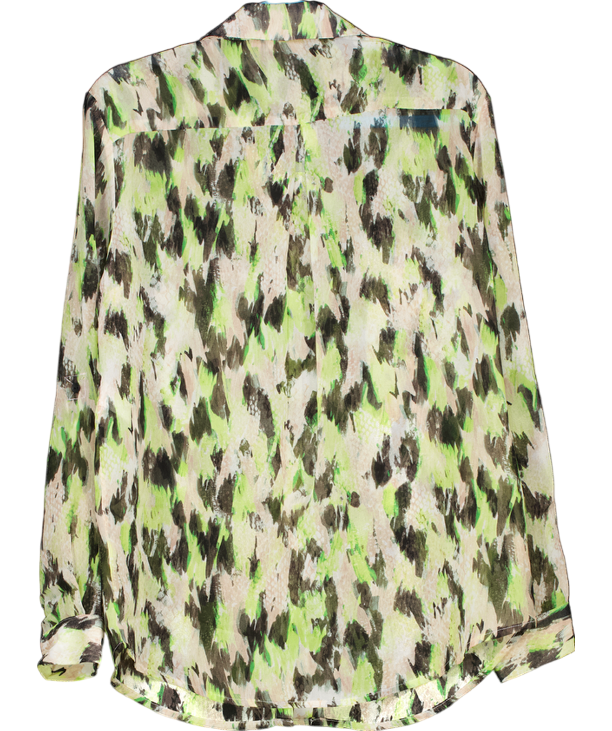 Mint Velvet Green Haithe Print Blouse UK 12