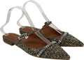 KURT GEIGER Beige Strass Embellished Buckle Flat Mules UK 4 EU 37