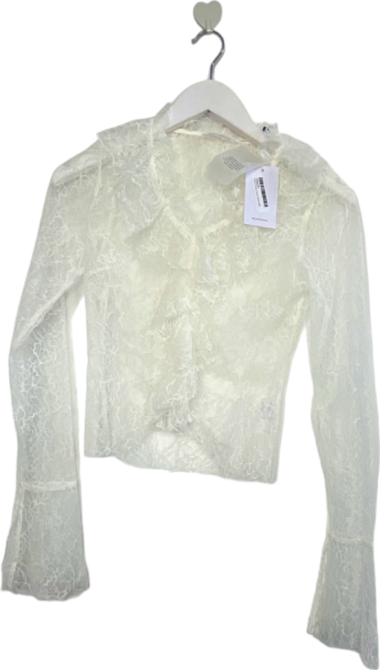 Lovers and Friends White Lace Blouse UK XS