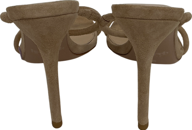 House of CB Nude Beige Suede Skinny Strap Sandal UK 5 EU 38 👠