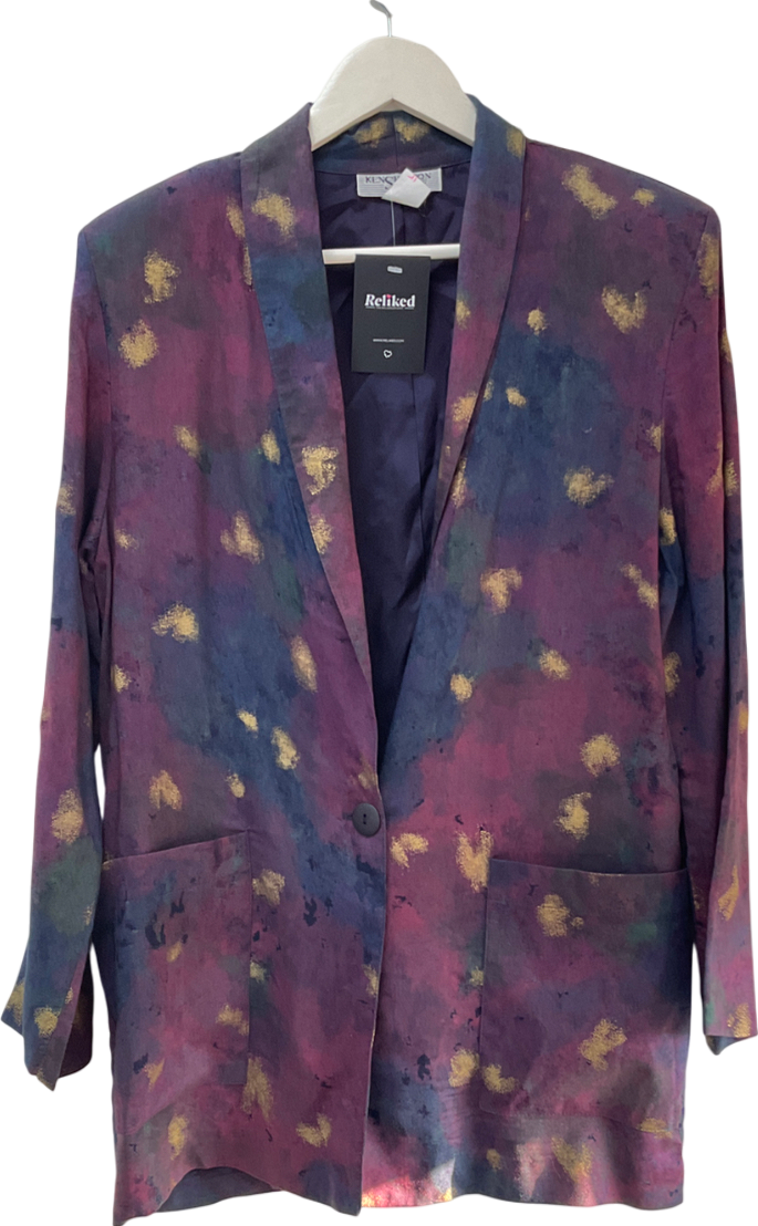 kensington square Purple Vintage Style Blazer UK M