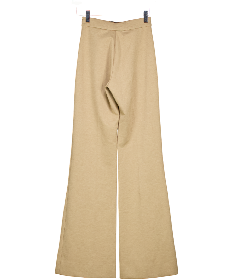 ZARA Beige Stretch Flare Trousers UK XS