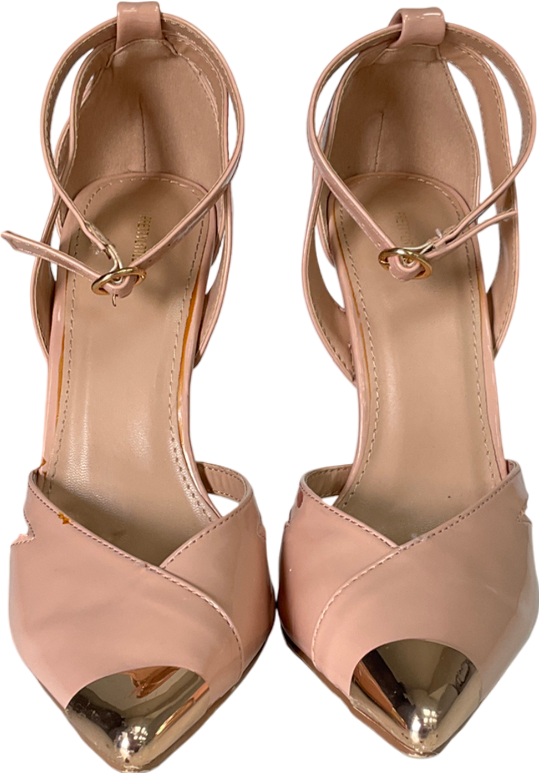 PrettyLittleThing Nude Pointed Toe Stiletto Heels UK 3 EU 36 👠