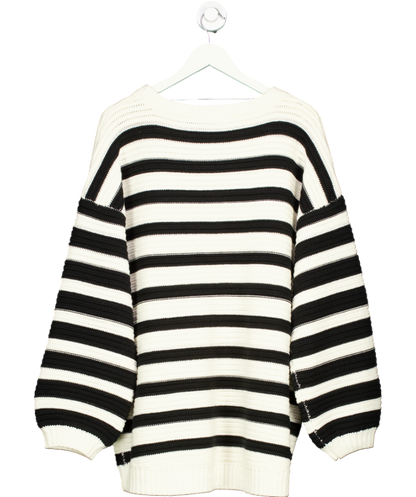 Free People Black Links Striped Pullover UK M