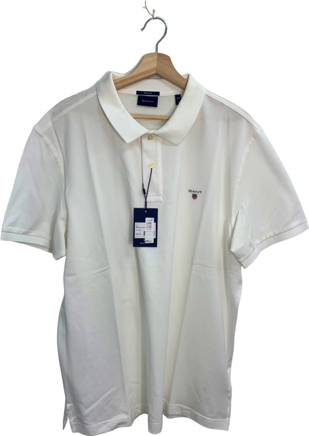 GANT White Original Pique Polo Shirt XXL