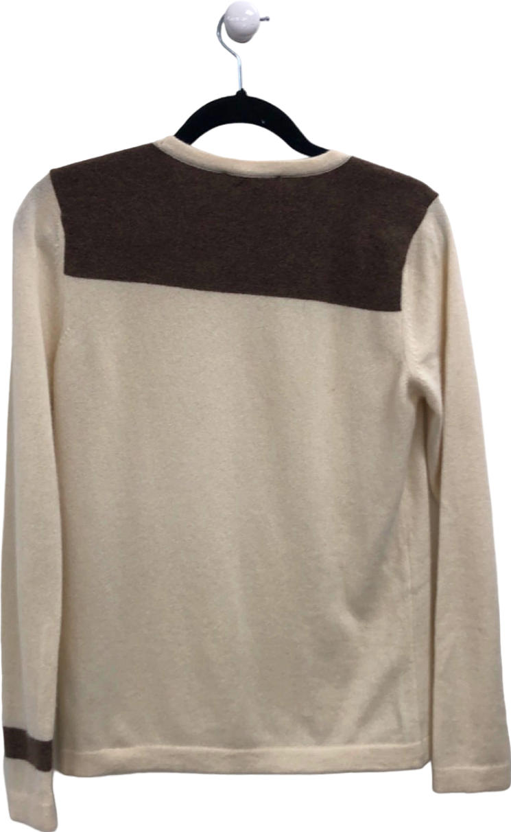 Winser London Beige and Brown Cashmere Jumper UK S