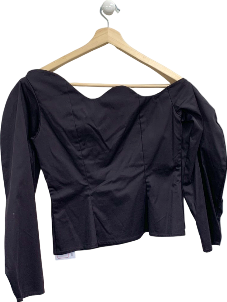 Elaine Hersby Black Off-Shoulder Top UK S/M