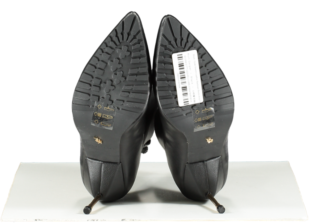 Kurt Geiger Black / Gold Stretch Leather Barbican Boots BNIB UK 6 EU 39 👠